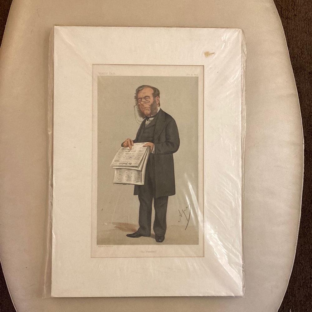 1874 Vanity Fair Spy February 14, 1874 “The Standard” Lithograph